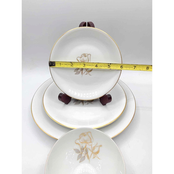 KPM Krister China Germany Gold Rose Design. 4-Piece Set. Choice of quantity. - Picture 9 of 16